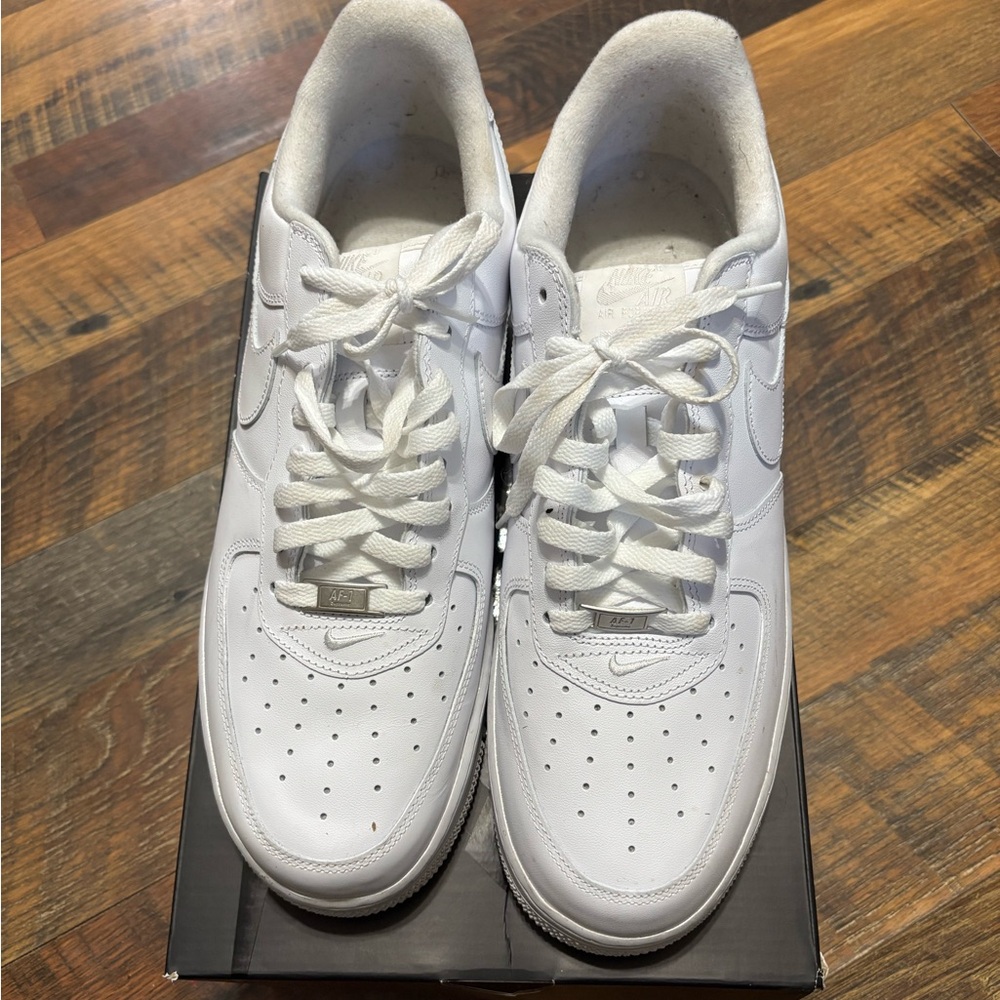 Nike White Lace-Up Sneakers